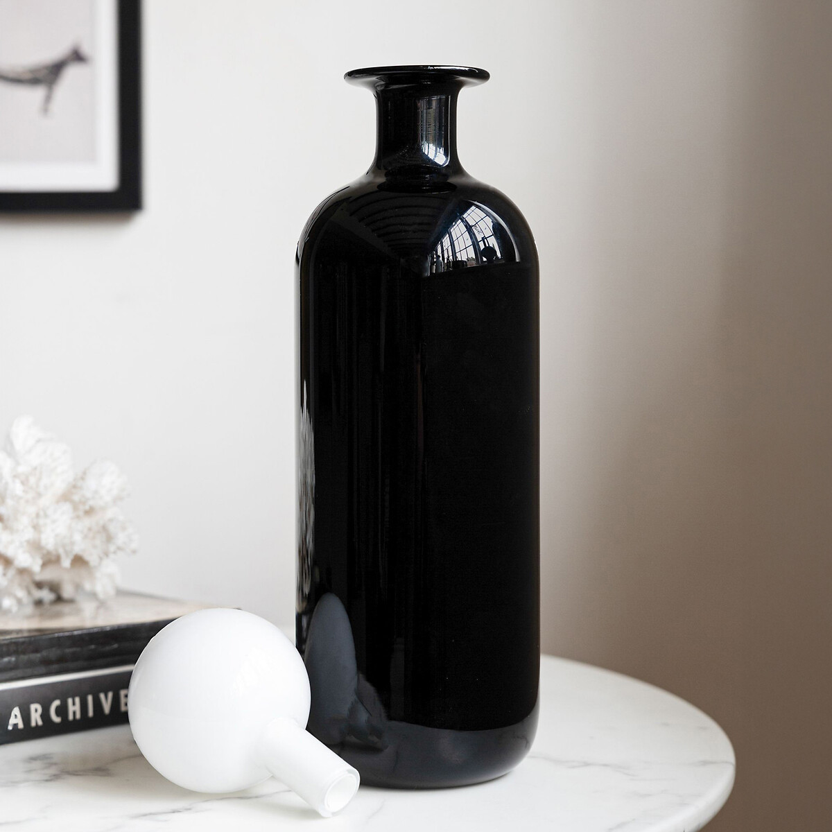 Apothecary Bottle Vase in Black/White black/white, ROCKETT ST GEORGE
