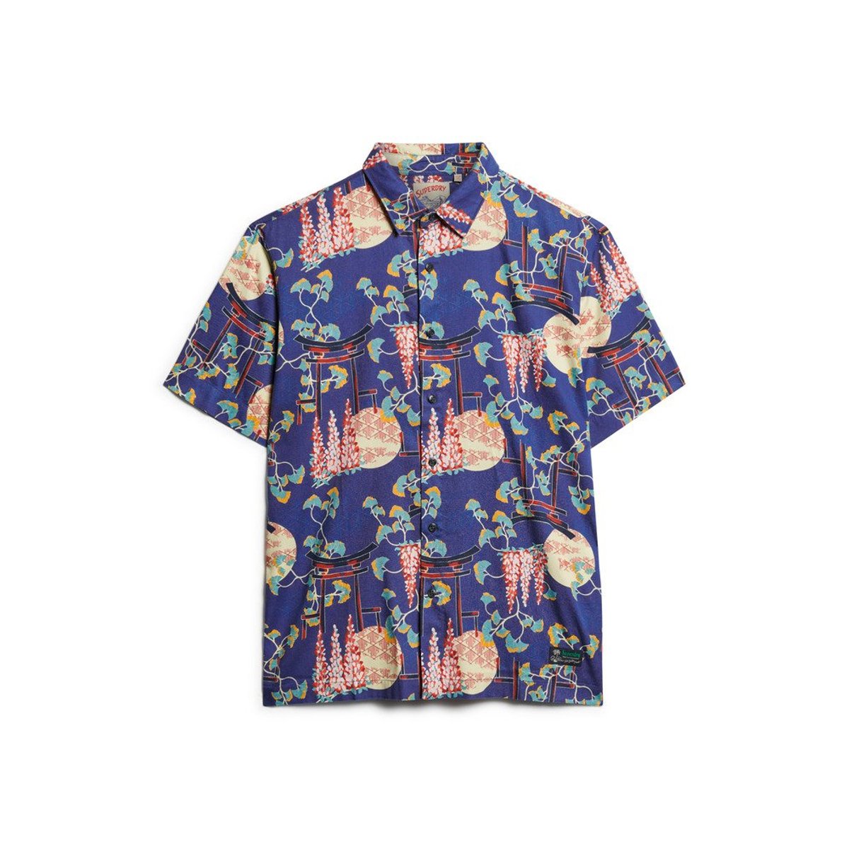 Chemise hawaïenne bleu glycine, SUPERDRY
