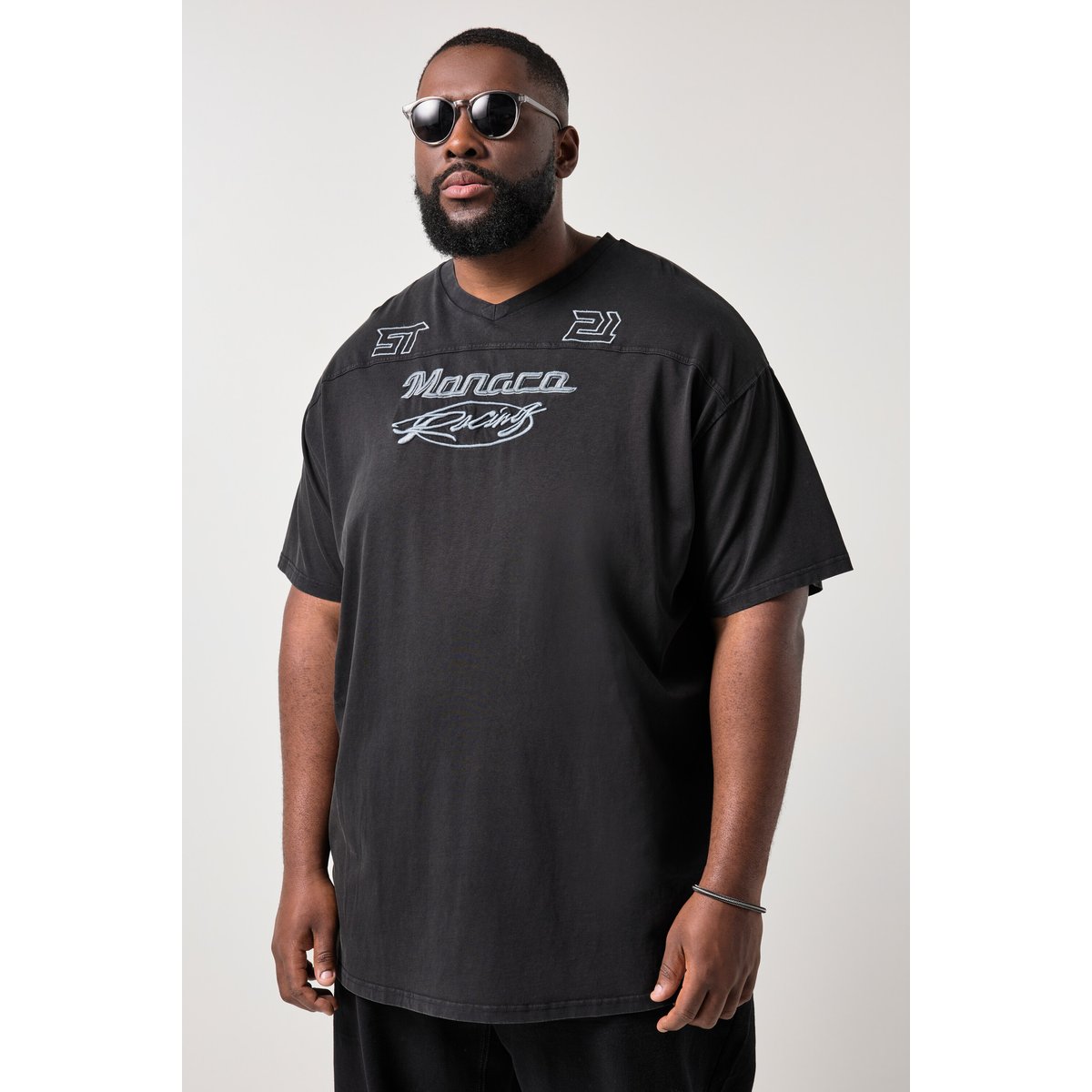 T-shirt oversize noir, STHUGE