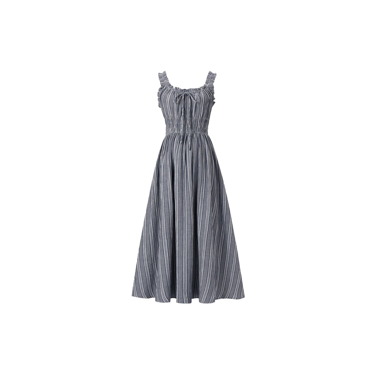Robe en coton OBEA bleu jean, FRNCH