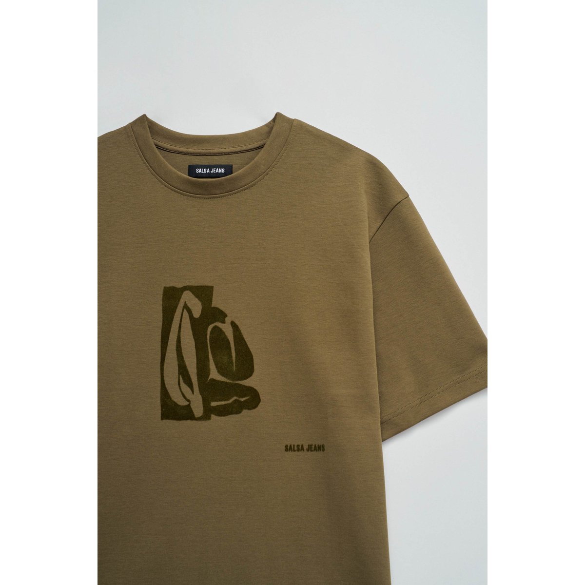 T-SHIRT AVEC MOTIF EN VELOURS noir, SALSA JEANS