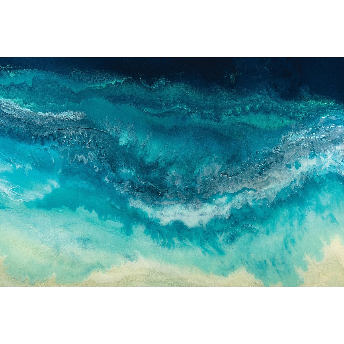 Tableau bleu dynamique tableau alu dibond, HEXOA