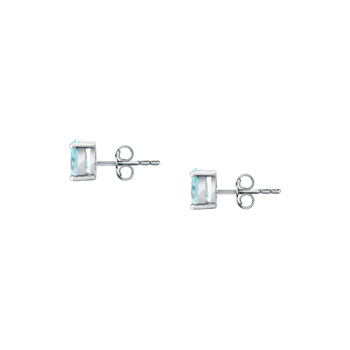 Boucles D'Oreilles en acier, cristaux, ipg TESORI argent, bleu clair, MORELLATO