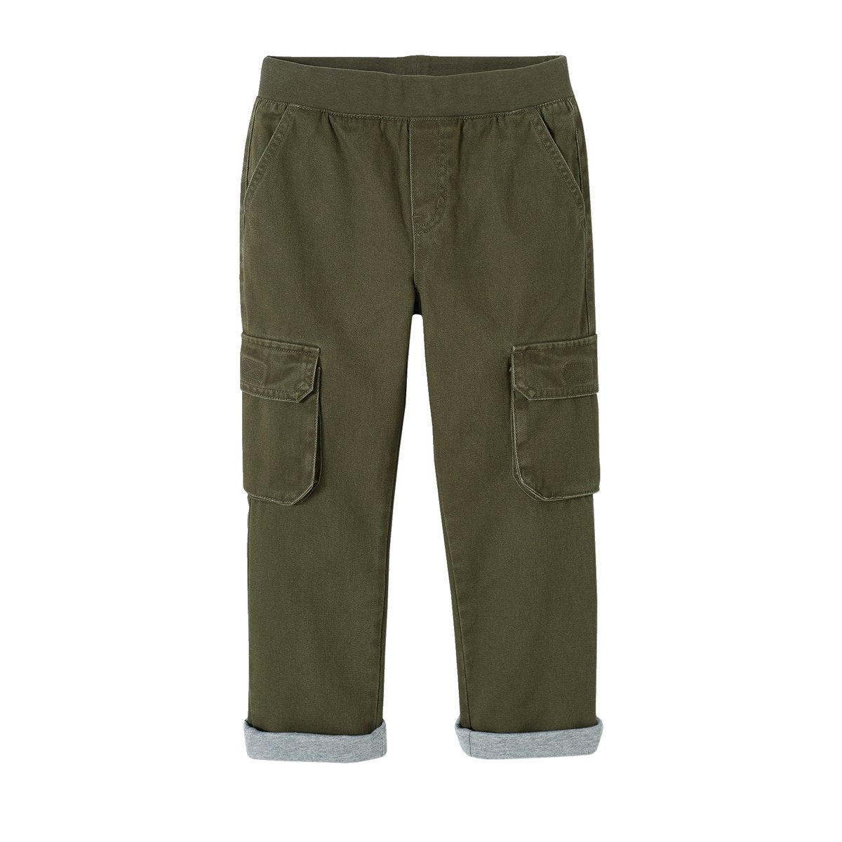 Pantalon battle doublé facile à enfiler kaki, VERTBAUDET