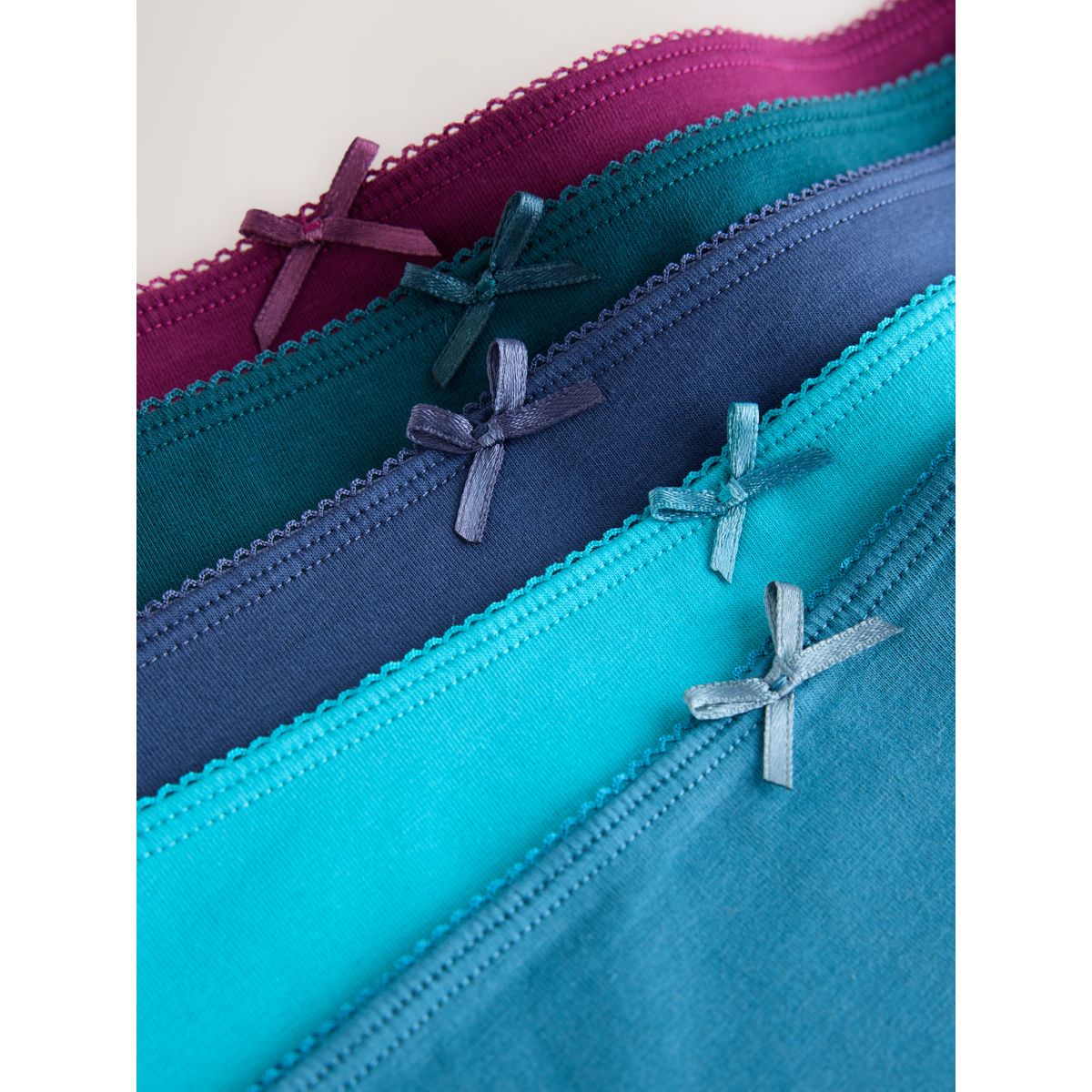 Culotte en coton majoritaire, lot de 5 bleu sarcelle, NEXT