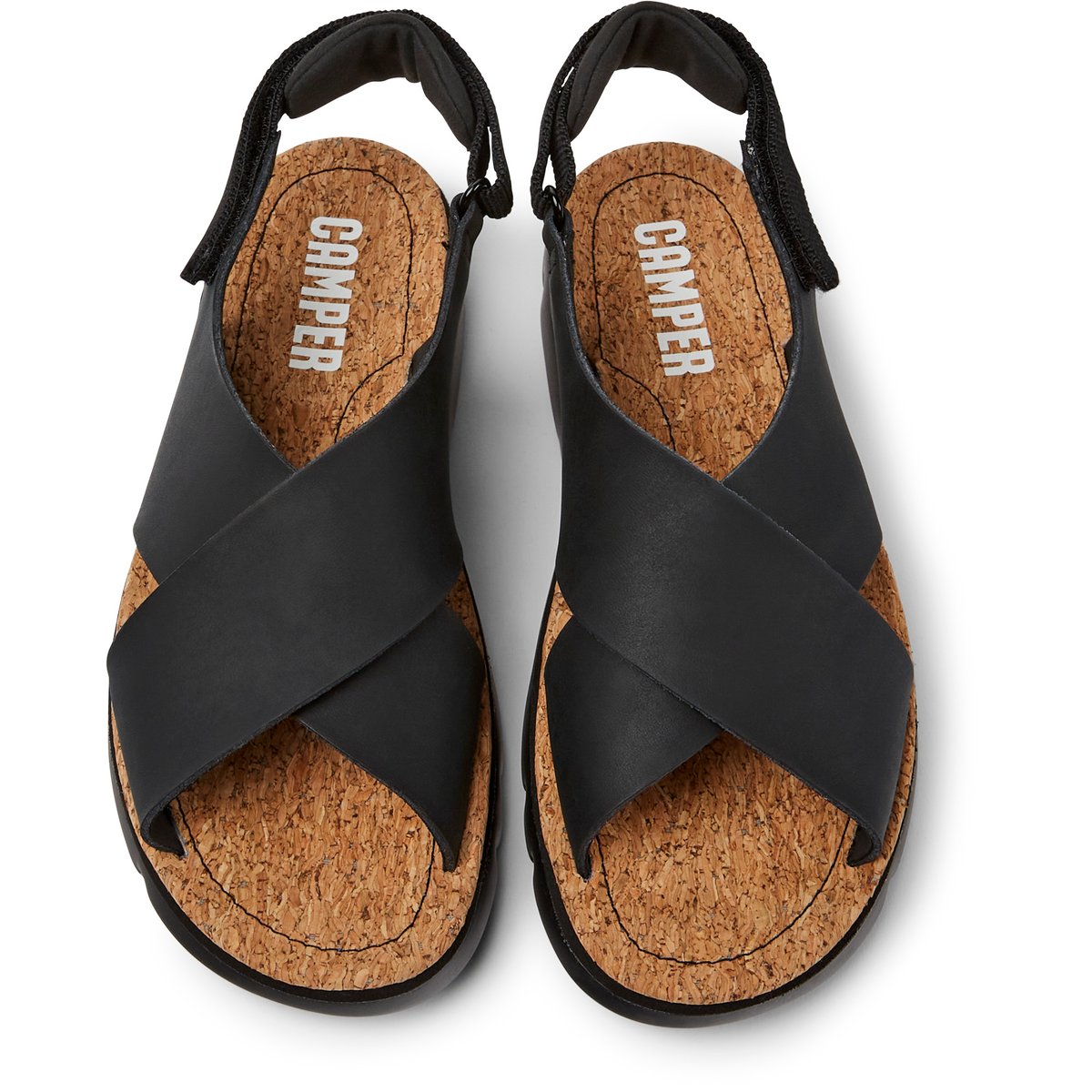Sandales Oruga cuir noir, CAMPER