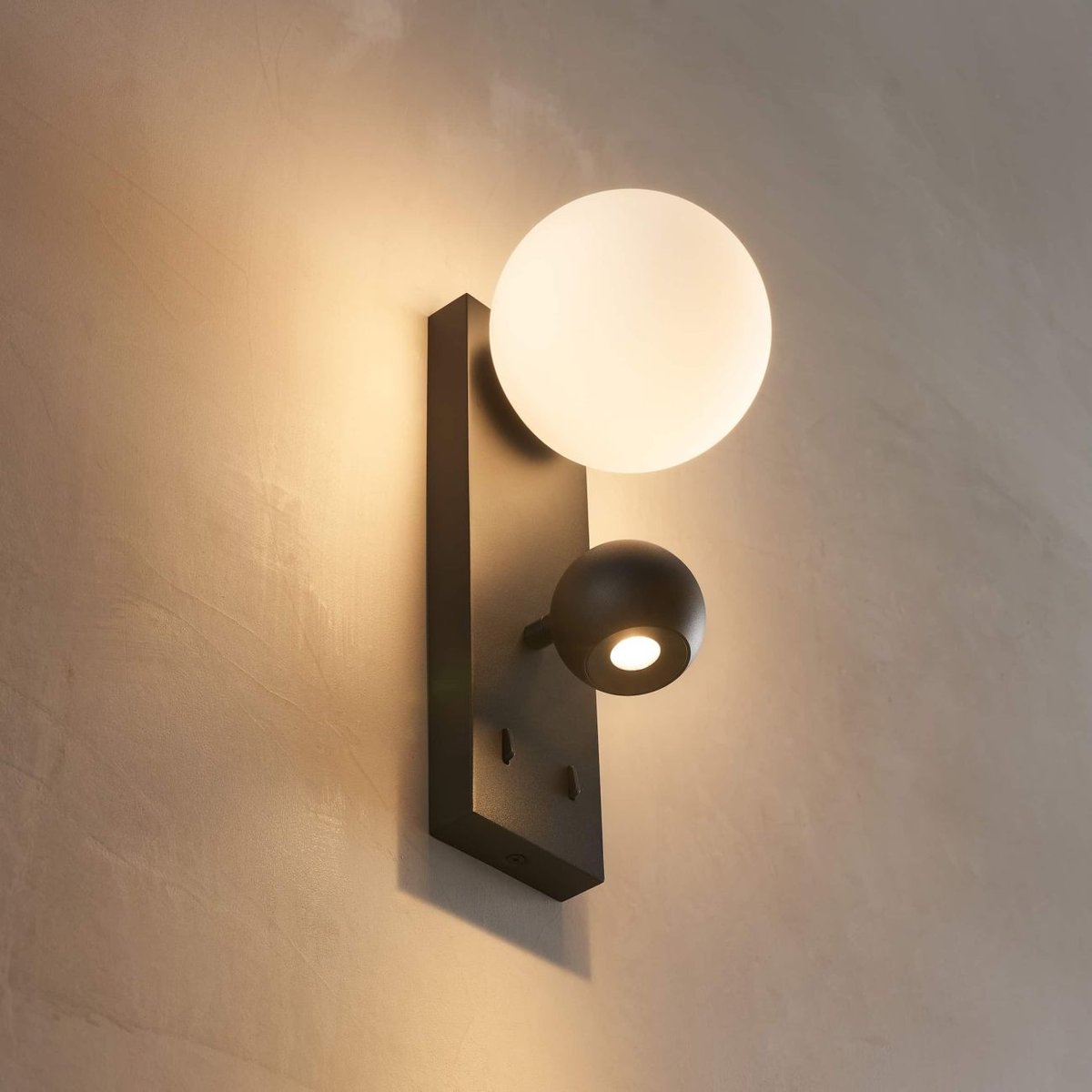 Applique LED double usage pratique - AVELYSA noir et blanc, KOSILUM