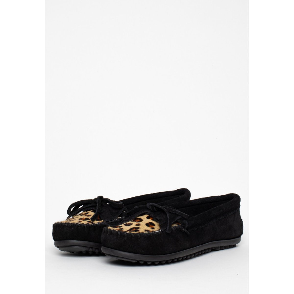 Mocassins  LEOPARD KILTY noir, MINNETONKA
