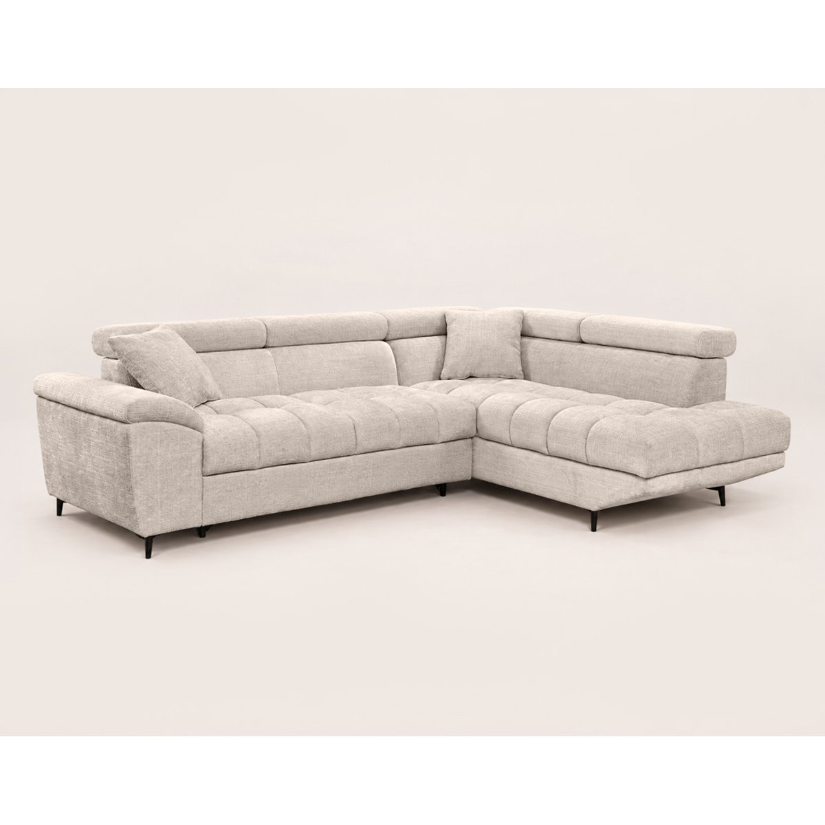 Canapé d'Angle Convertible 5 places - CAMILLE beige, BEST MOBILIER