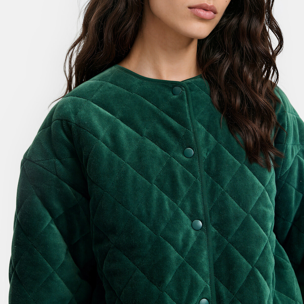 Signatures Amandine Quilted Lounge Jacket pine green, LA REDOUTE COLLECTIONS
