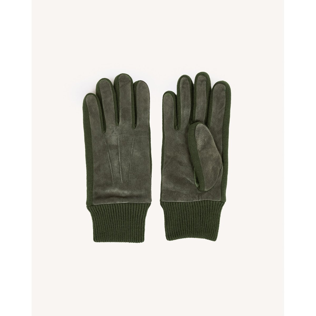 Gants cuir GLOVES MIX kaki, FAGUO
