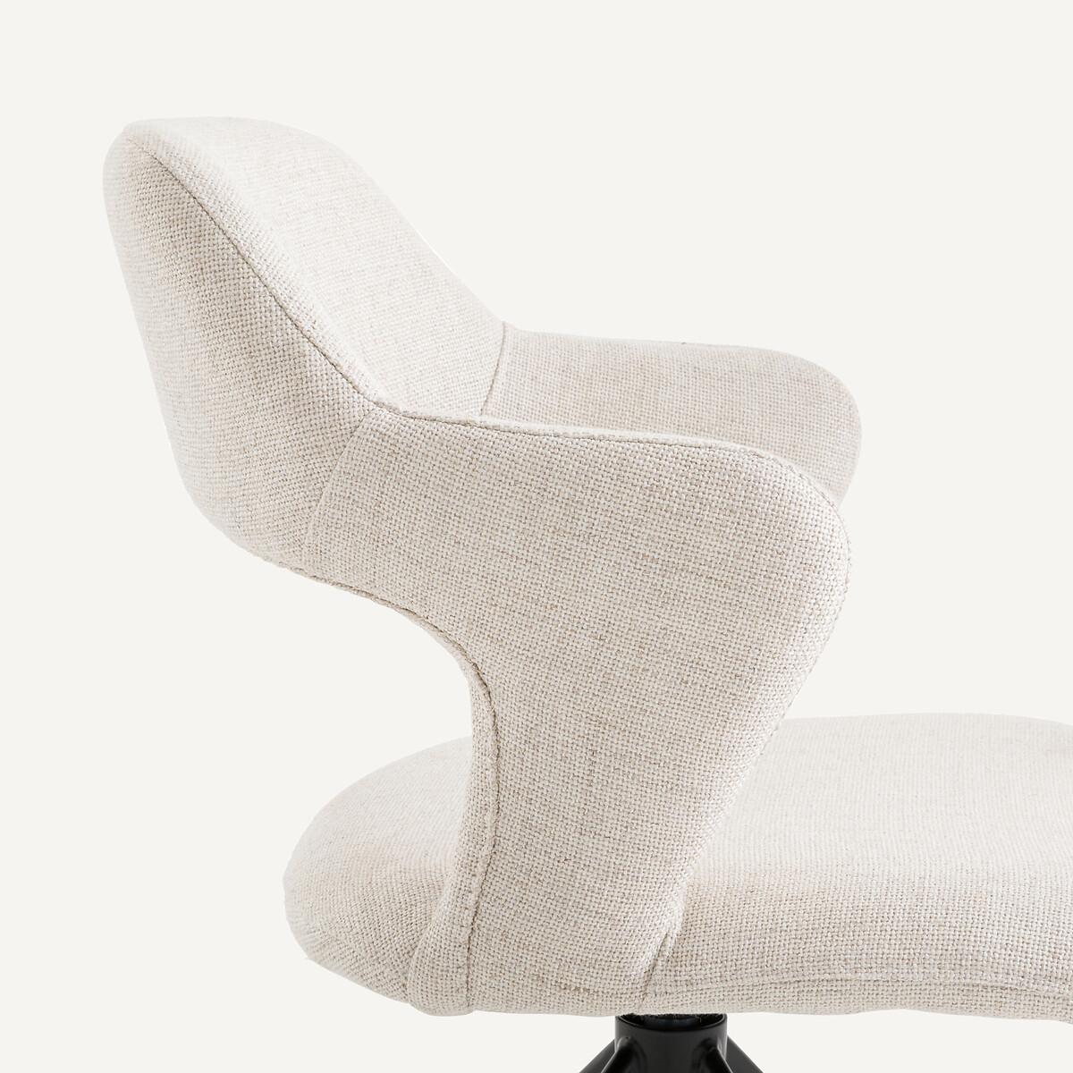 Fauteuil de table pivotant, toile nattée, Asyar ficelle, AM.PM