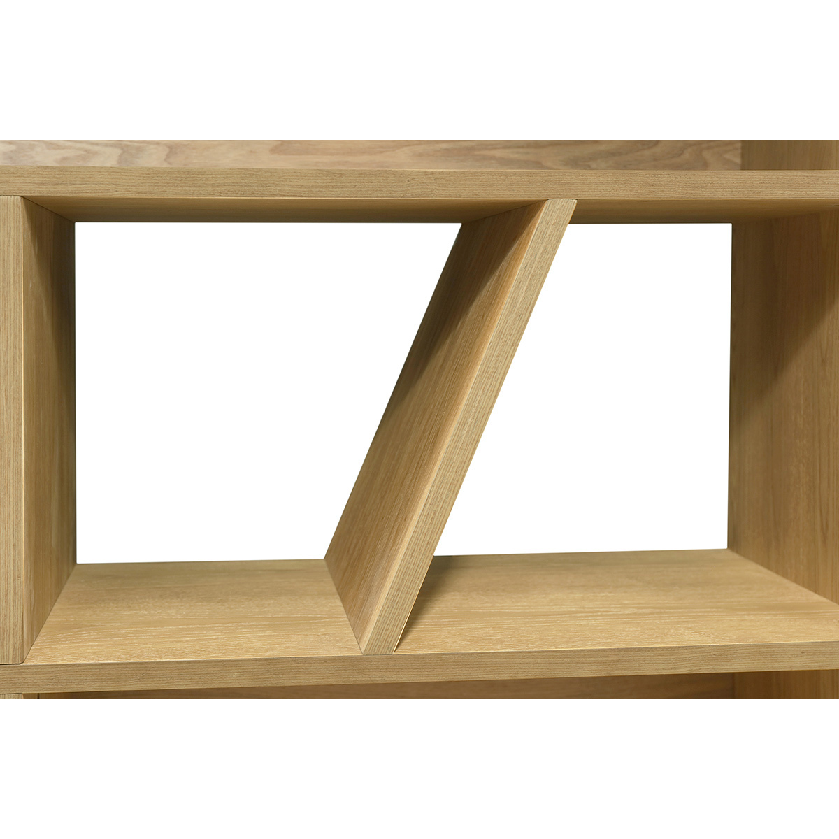 Bibliothèque design en bois clair L120 cm AZTEQUE naturel, MILIBOO