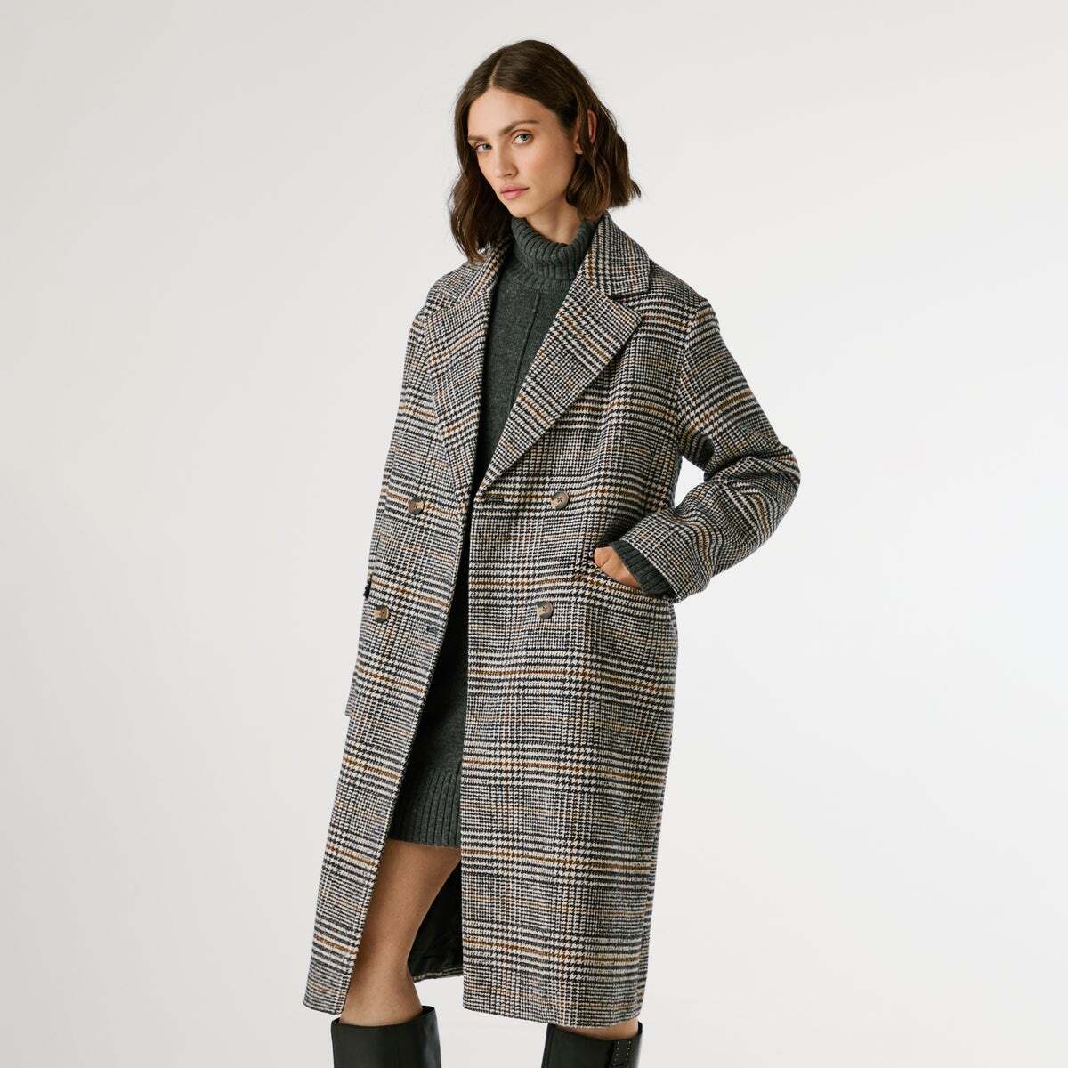Manteau Pied-De-Poule rose, PEPE JEANS