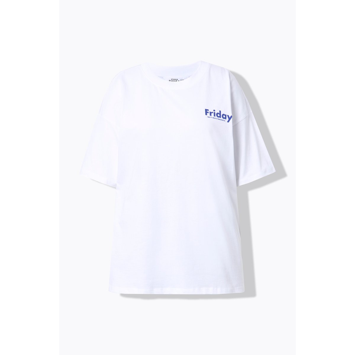 T-shirt pour homme, oversized blanc neige, STUDIO UNTOLD