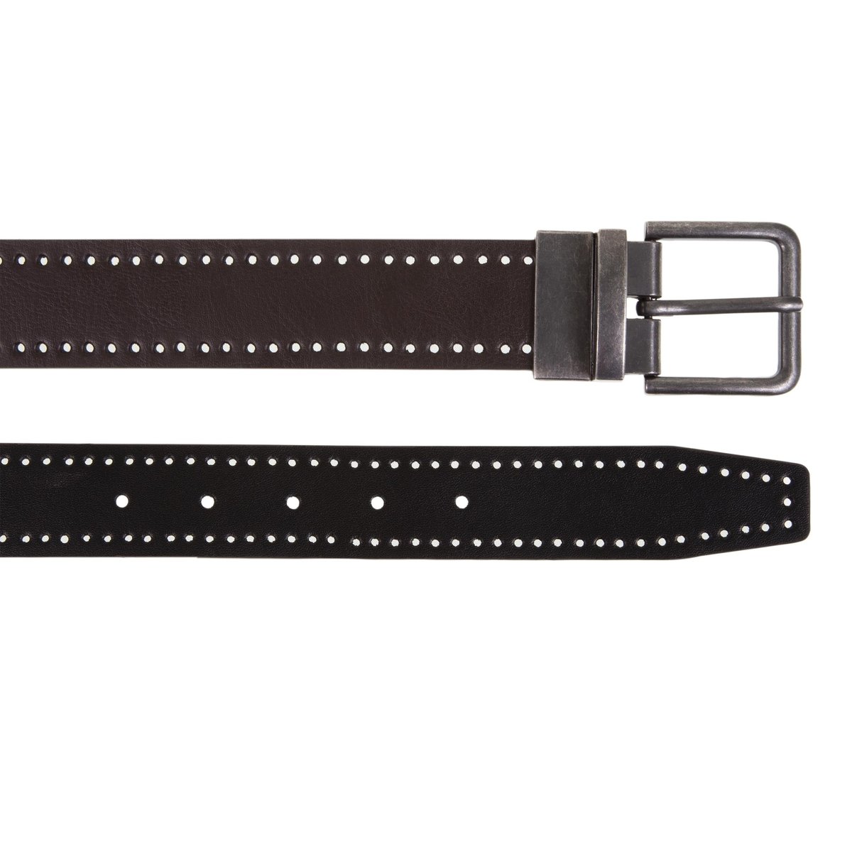 Ceinture réversible noir/marron, ISOTONER