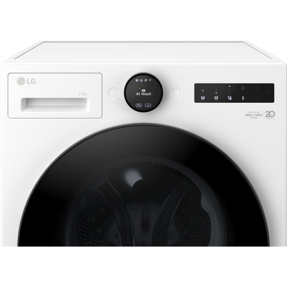 Lave linge hublot F14X76WHST - 11 kg - 1400 tr/min - Classe A - Direct drive - Connecté WiFi couleur unique, LG