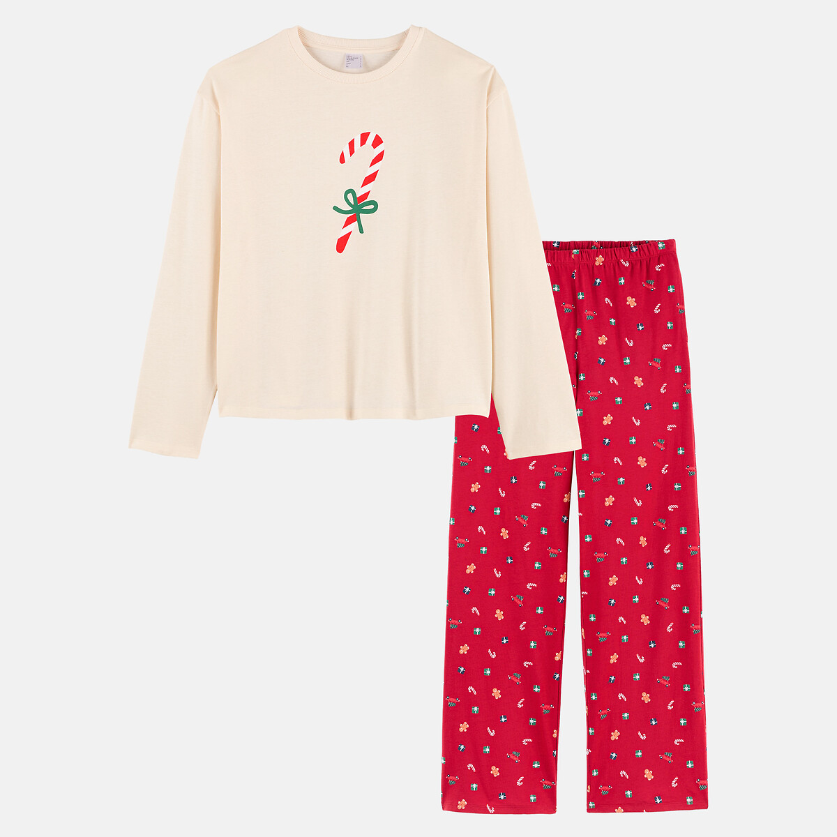 Pyjama 2 pièces en jersey de coton, imprimé Noël imprimé, LA REDOUTE COLLECTIONS