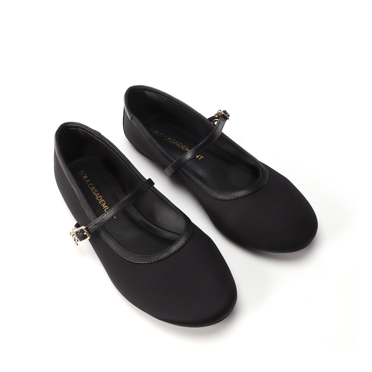 Ballerines Mary Jane plates à brides noir, LOLA CASADEMUNT