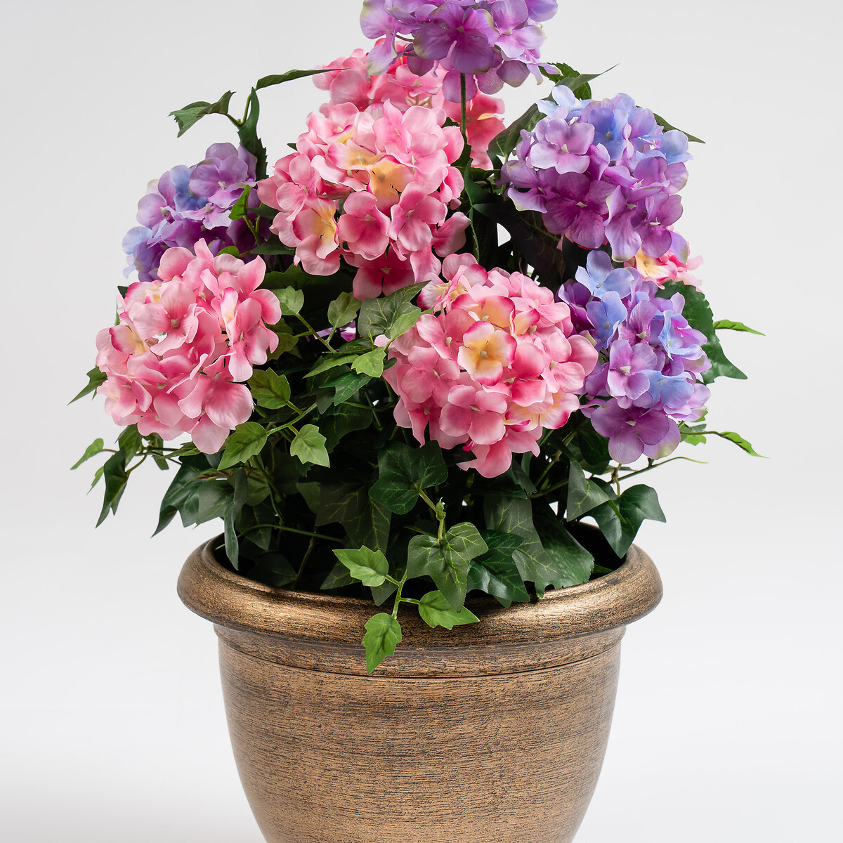 55cm Artificial Pink/Purple Hydrangea in Pot purple, SO'HOME