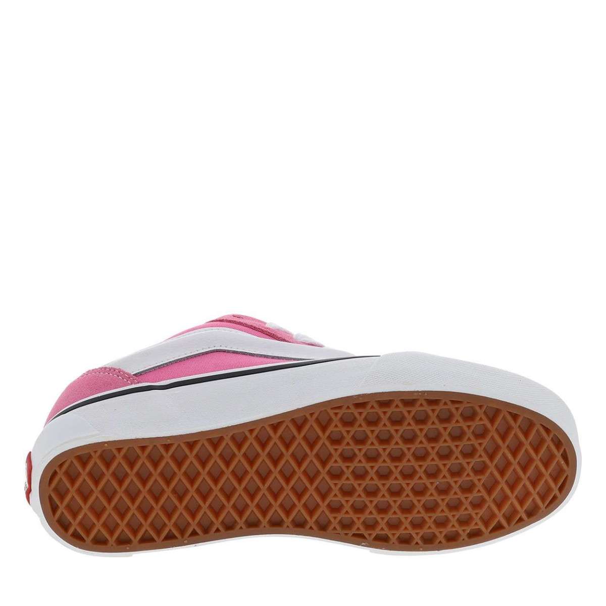 Baskets KNU SKOOL cuir talon plat rose, VANS