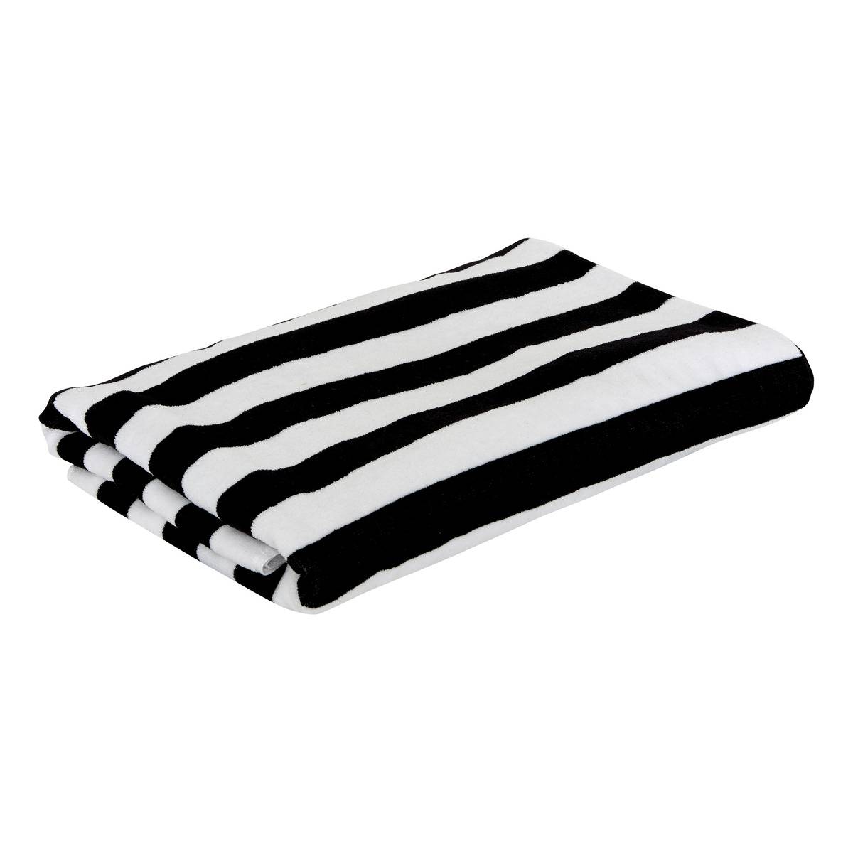 Drap de bain The palm resort en coton THE PALM RESORT noir et blanc, ATMOSPHERA
