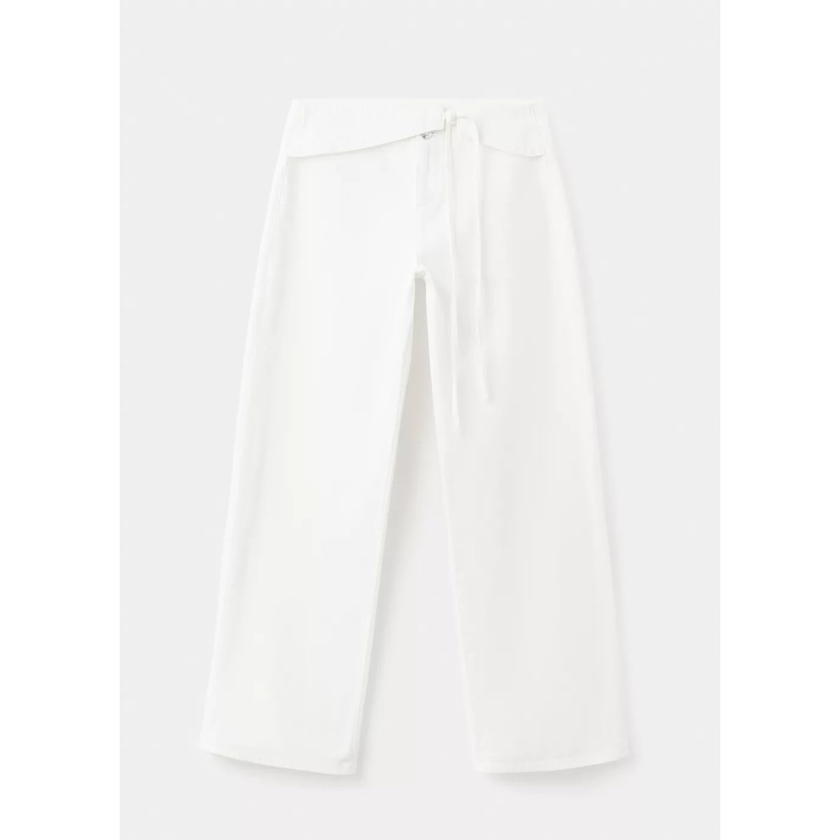 Jean low waist nœud blanc cassé, MANGO TEEN