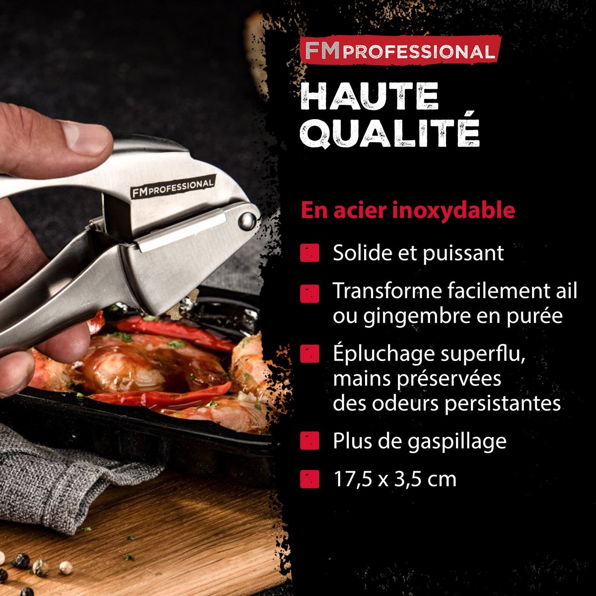 Presse ail HOME gris, FM PROFESSIONAL