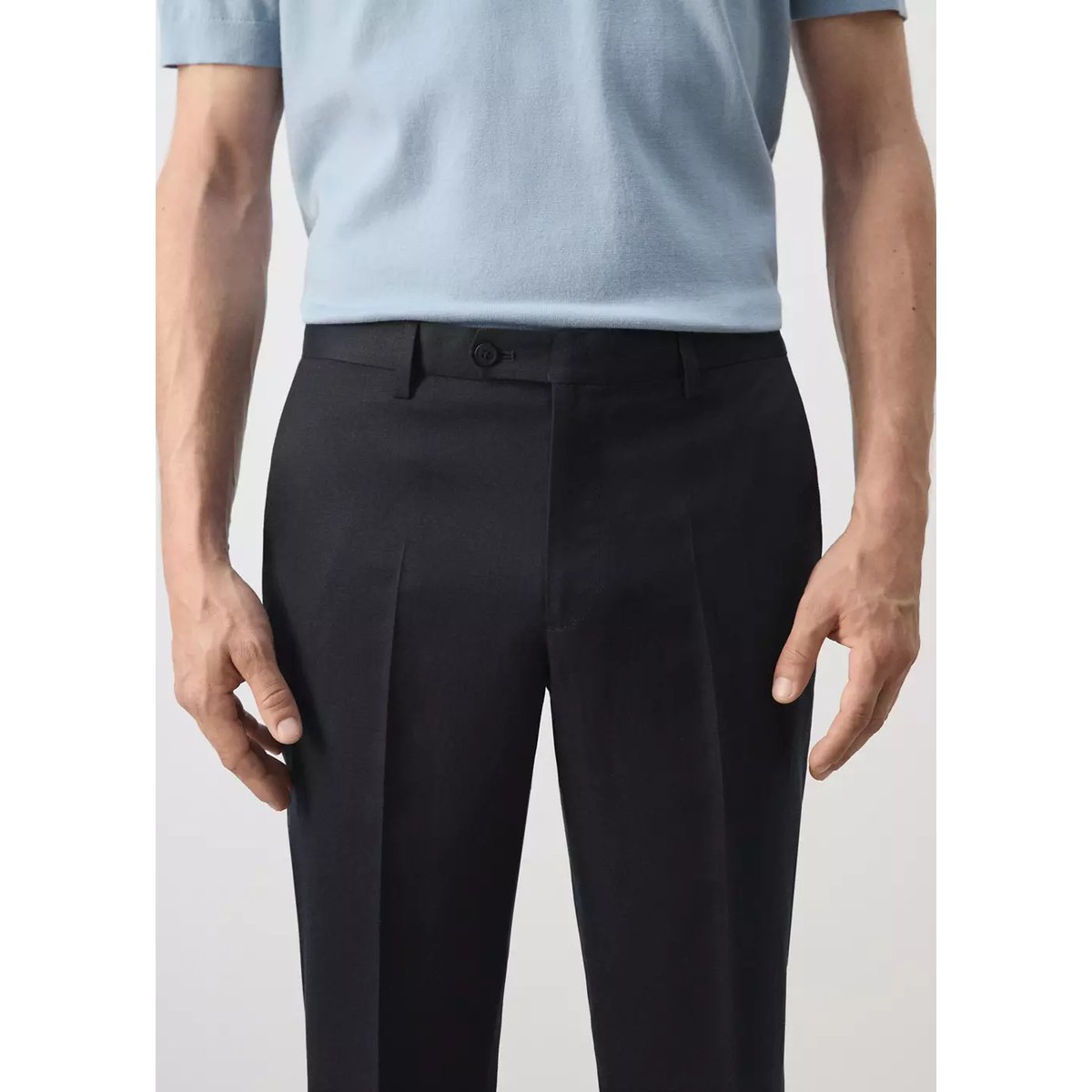 Pantalon de costume Amalfi slim fit bleu marine, MANGO MAN