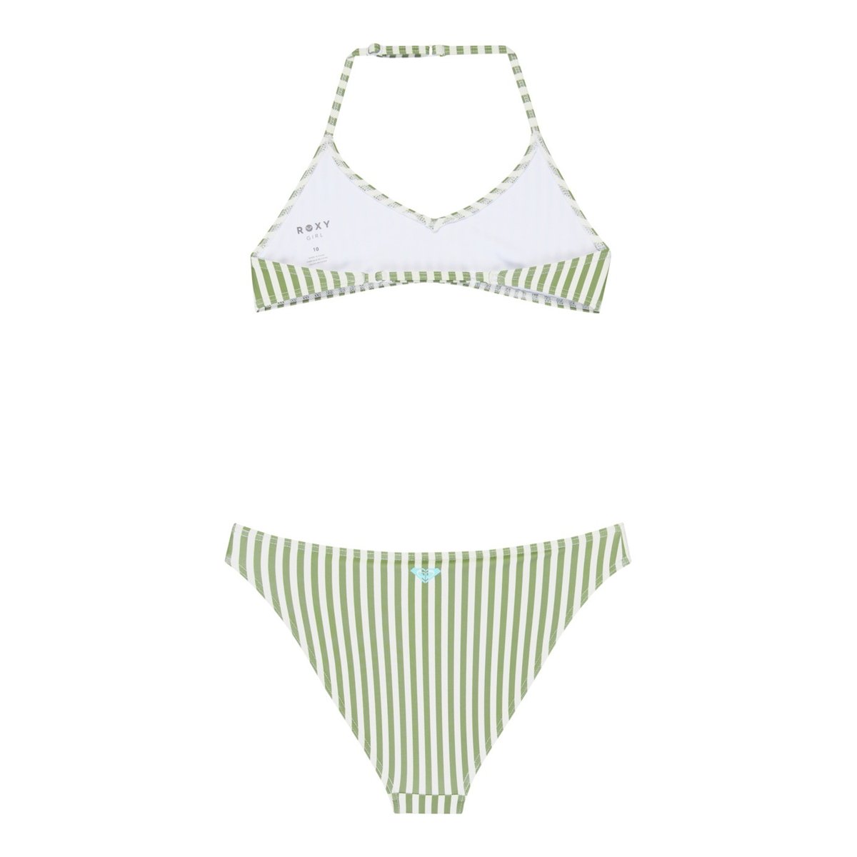 Ensemble 2 pièces bikini bralette deux pièces BICO ACTIVE SET. vert oil green vert moda stripe, ROXY