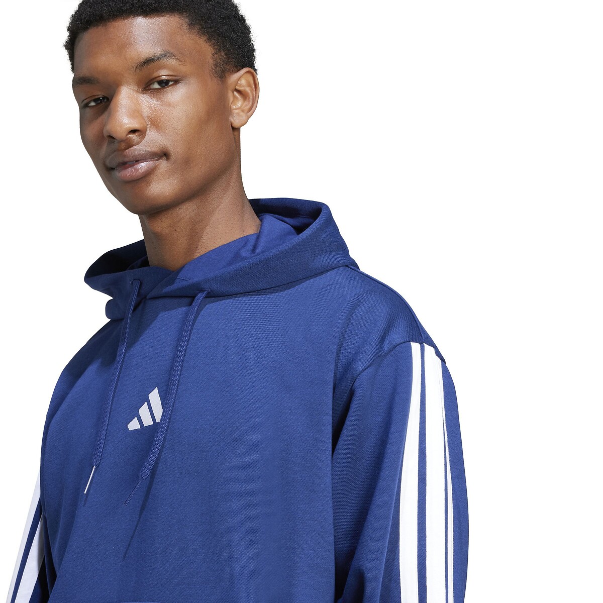 Sweat molleton à capuche Essentiel 3 bandes bleu, ADIDAS SPORTSWEAR