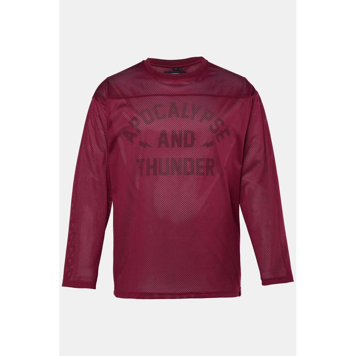 Maillot, manches longues, jersey en maille rouge cerise foncé, STHUGE