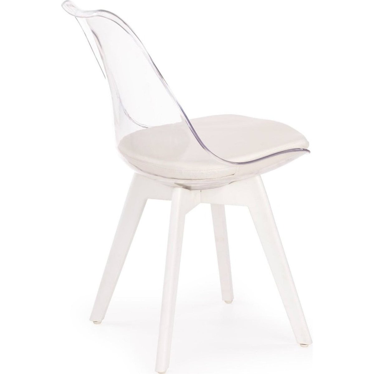 Chaise collection SIGETEC transparent et blanc, RECOLLECTION