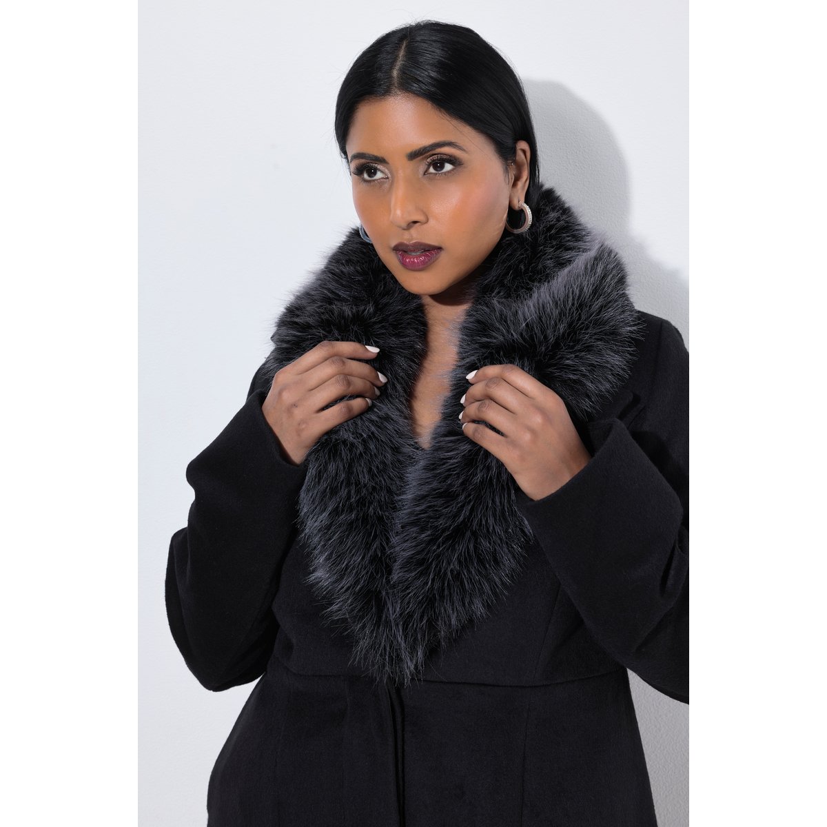 Manteau coupe princesse noir, ULLA POPKEN