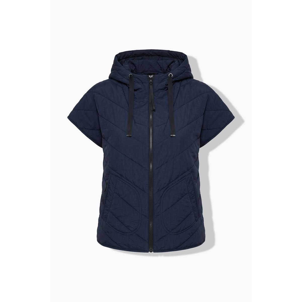 Gilet matelassé à capuche, coupe oversize marine, ULLA POPKEN