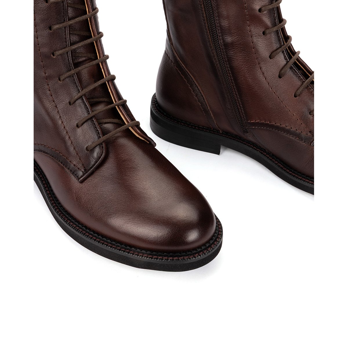 Bottines plates cuir Deva caoba, PIKOLINOS