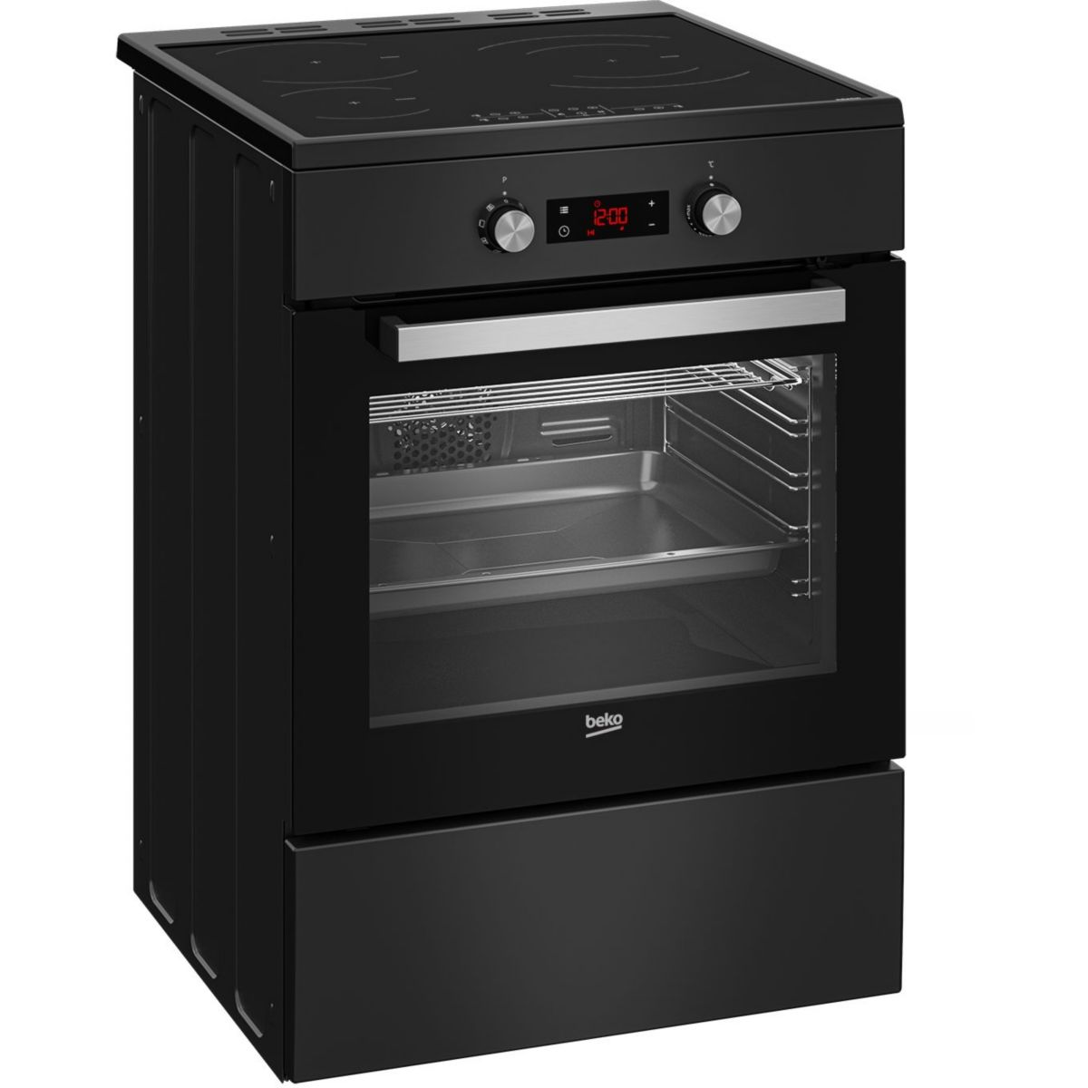 Cuisinière induction FSE68304MAPS Pyrolyse noir, BEKO