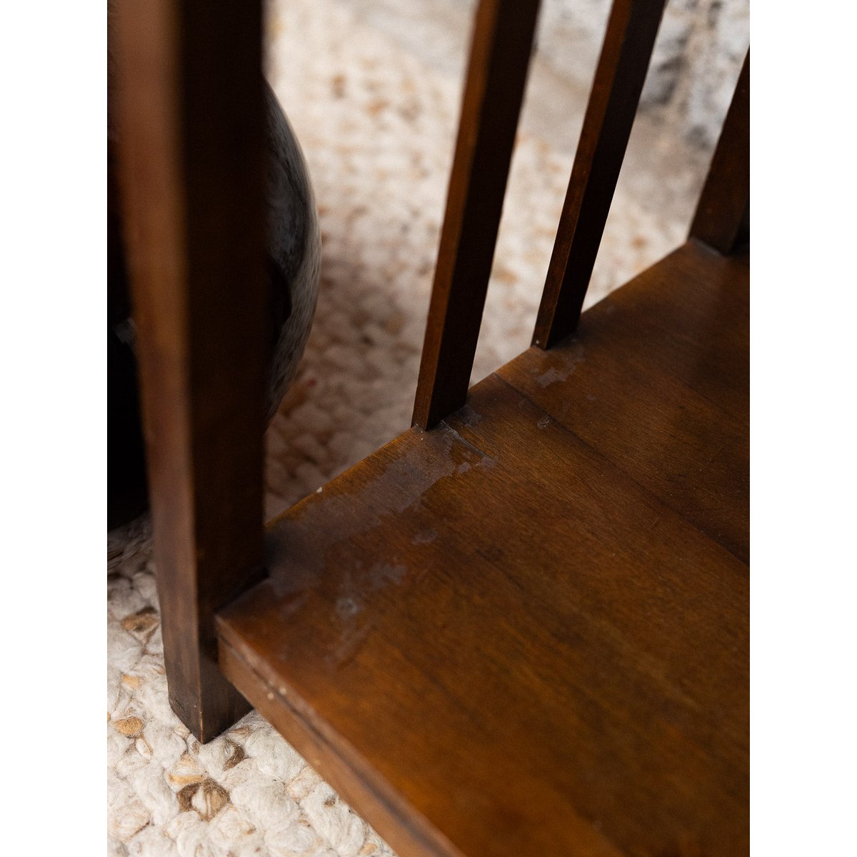 Jolie étagère en bois Isabelle N°322 - Bon état bleu foncé, DEBONGOUT