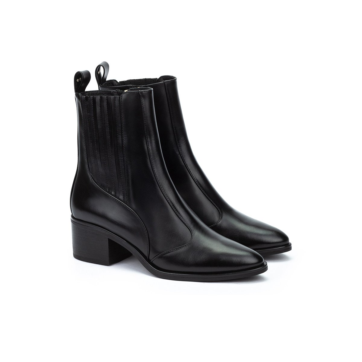 Bottines à talon cuir Zinnia black, MARTINELLI