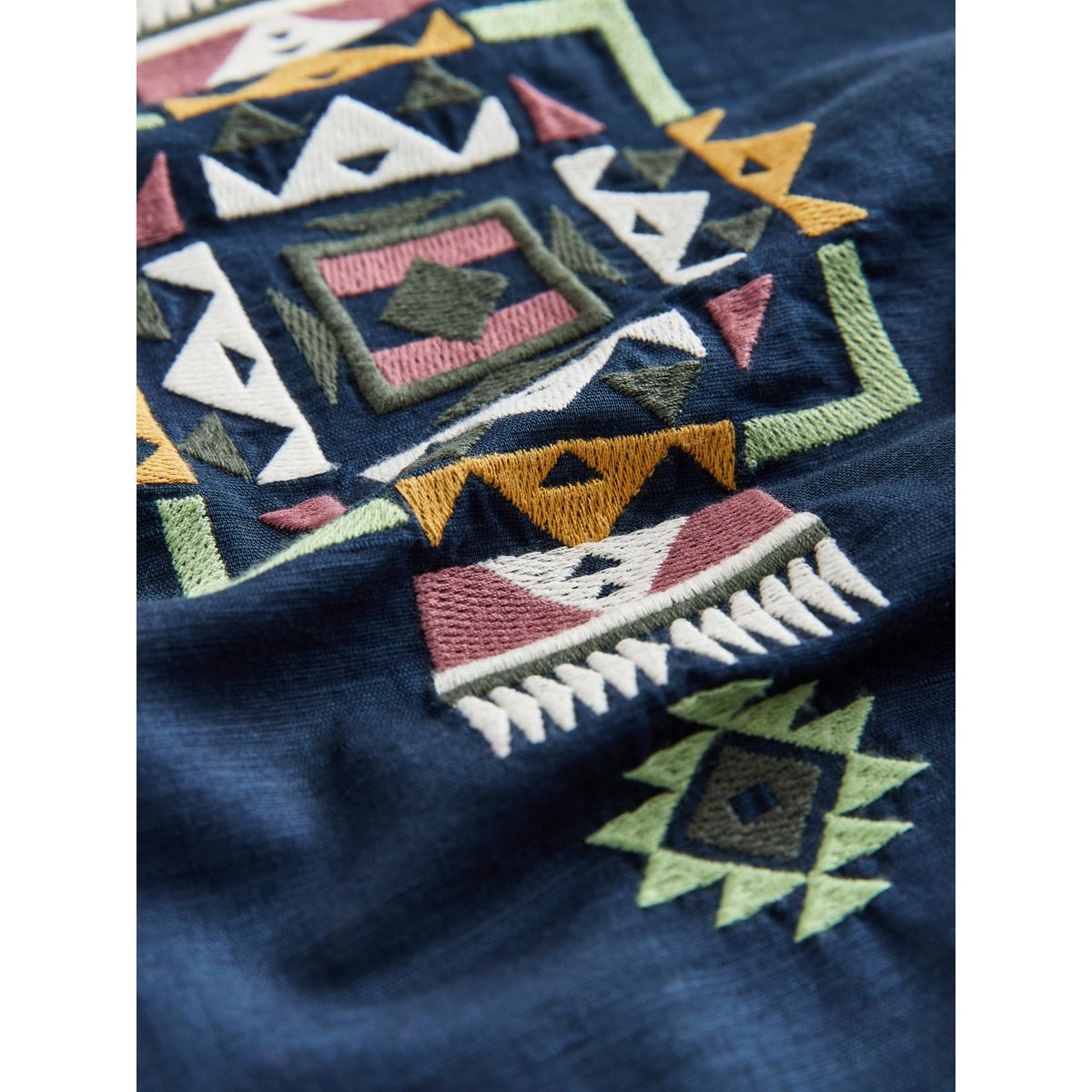 Chemise à manches courtes texturée navajo bleu marine, NEXT