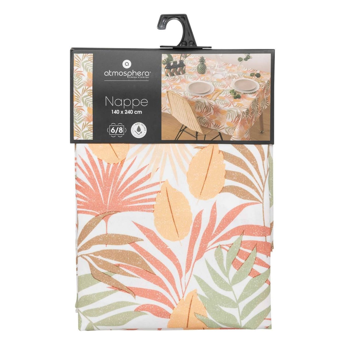 Nappe antitaches rectangulaire à motifs SAHYPA multicolore, ATMOSPHERA