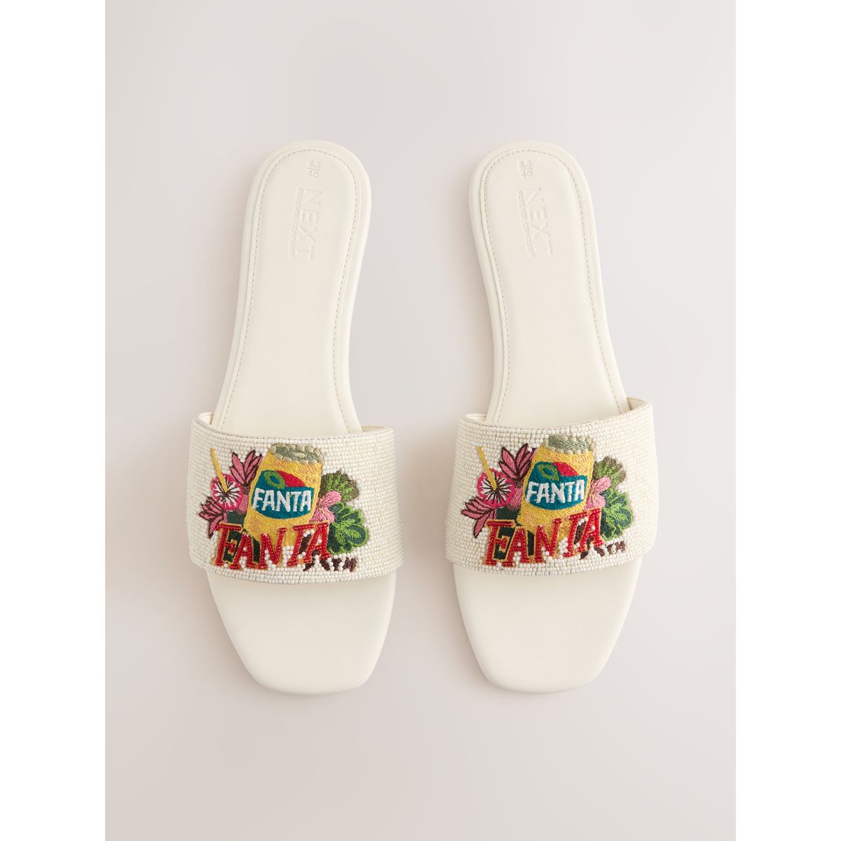 Mules fanta à ornements forever comfort® blanc/crème, NEXT
