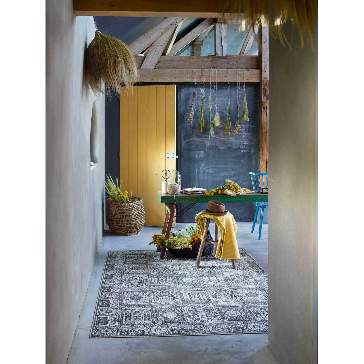 Tapis salon inspiration Orient Vintage ,  Fresh Bachtiar gris, WECON HOME