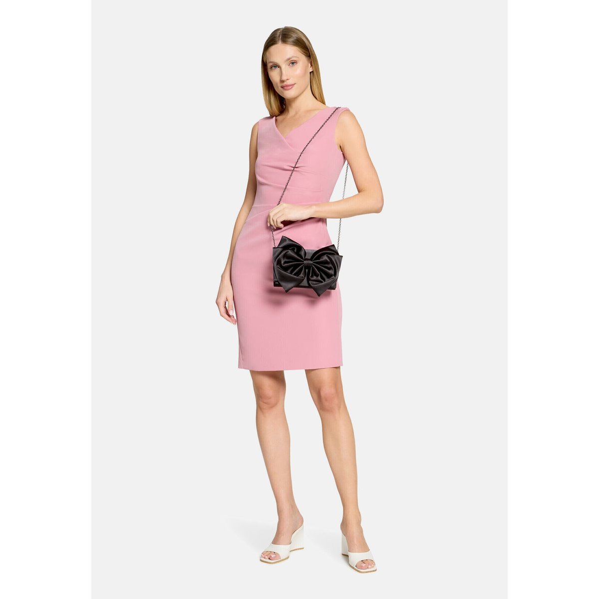 Sac façon pochette à nœud noir, VERA MONT