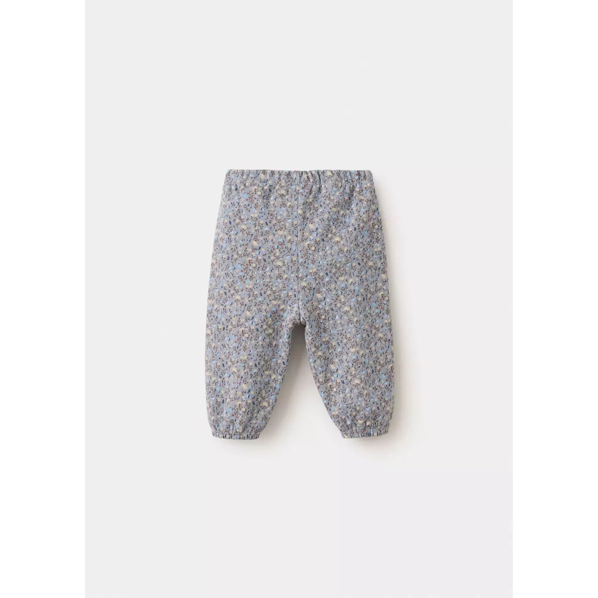Pantalon jogger imprimé à fleurs bleu, MANGO BABY