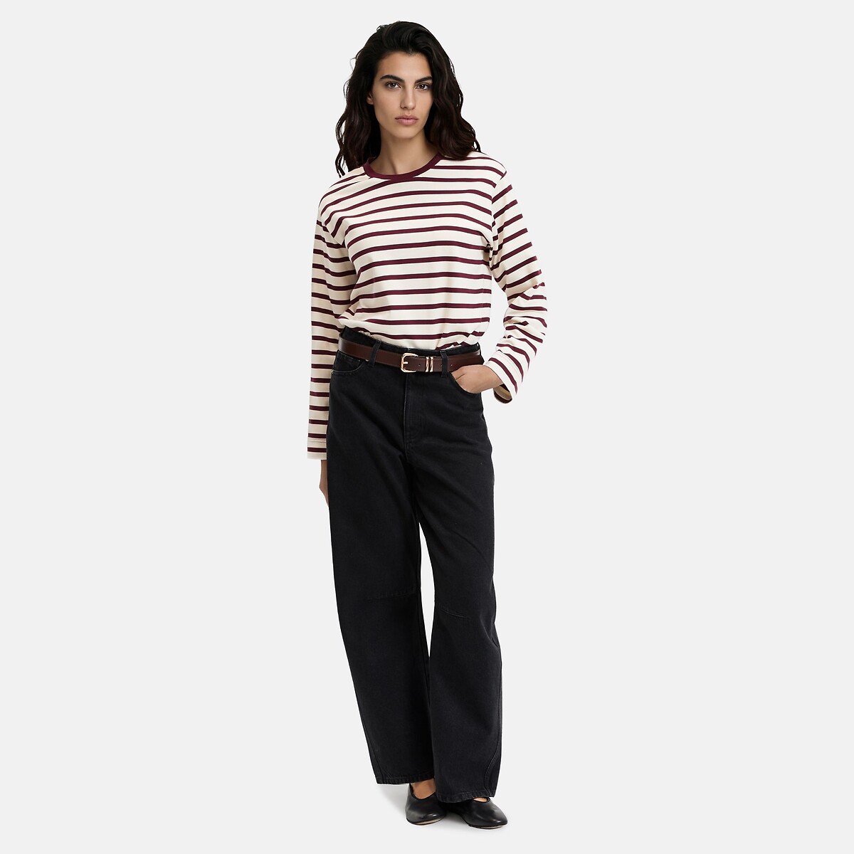 Vaqueros anchos «Barrel», Signature, ARMIDE negro lavado, LA REDOUTE COLLECTIONS