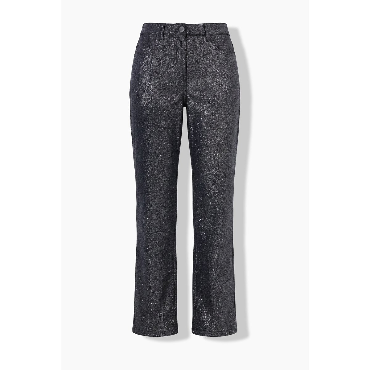 Pantalon scintillant Mandy, jambe large noir, ULLA POPKEN