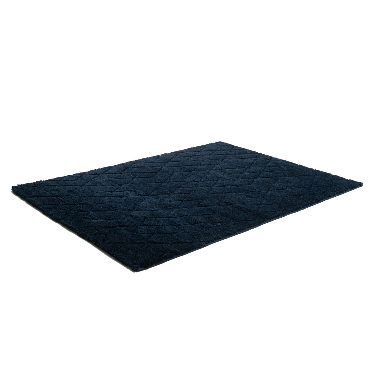 Tapis en laine vierge noué à la main bleu, THEKO