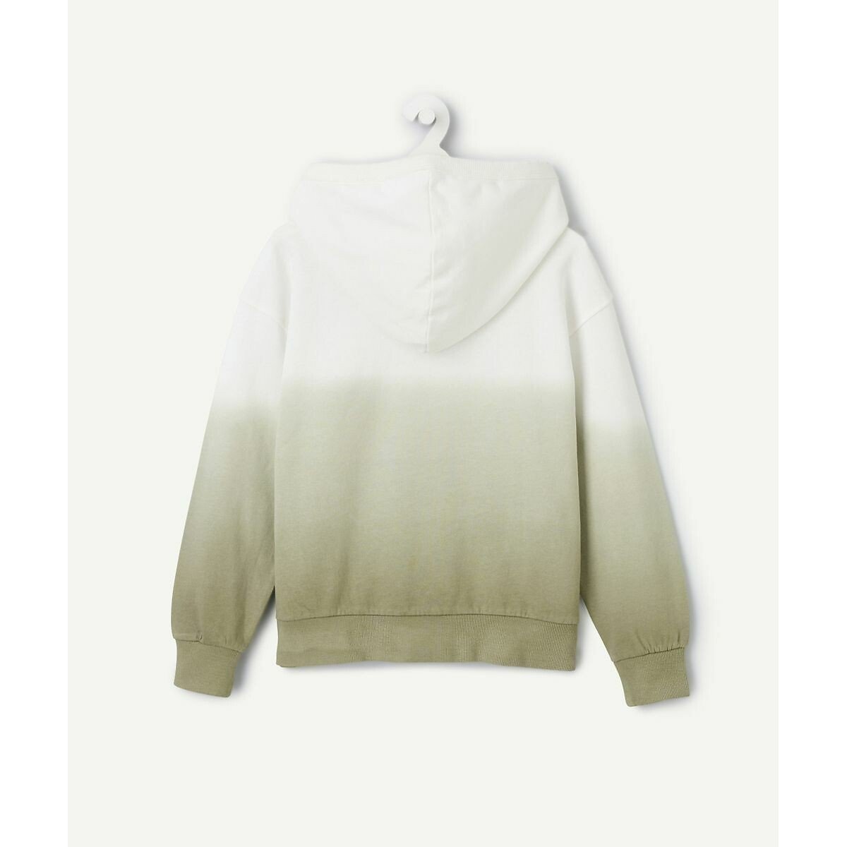 Tie Dye Hoodie in Organic Cotton white/green, TAPE A L'OEIL