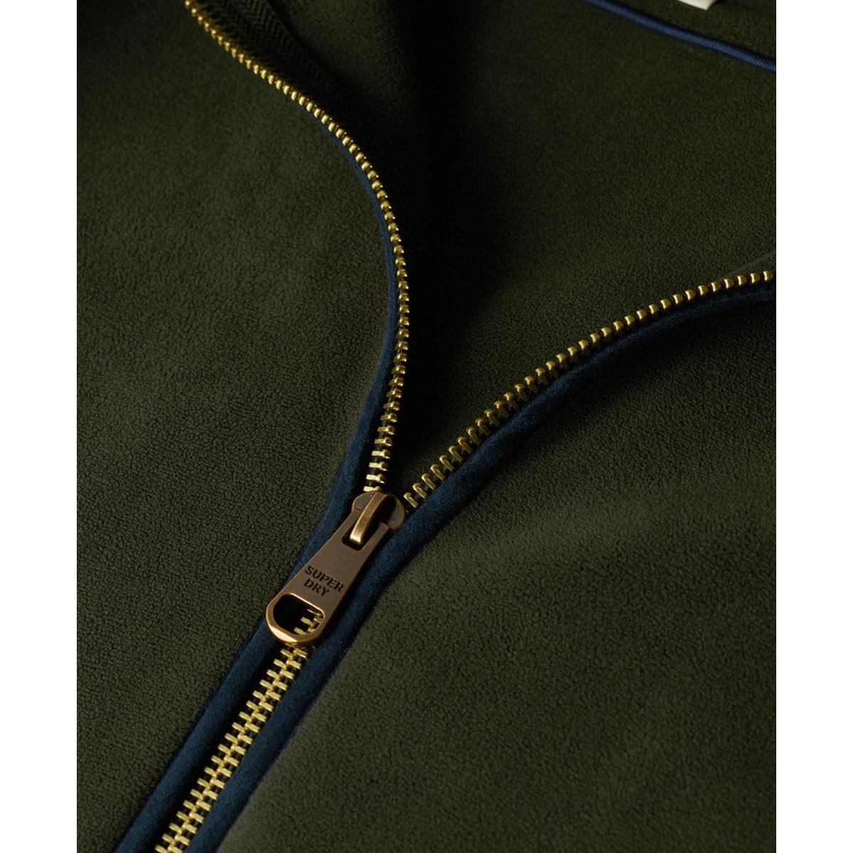 Polaire zippée Estate vert olive surplus goods, SUPERDRY
